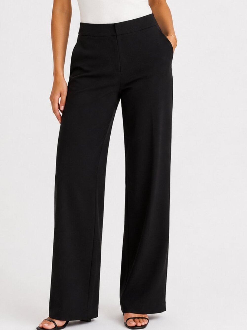 ANN TAYLOR Black Straight Leg Trouser Pants 6